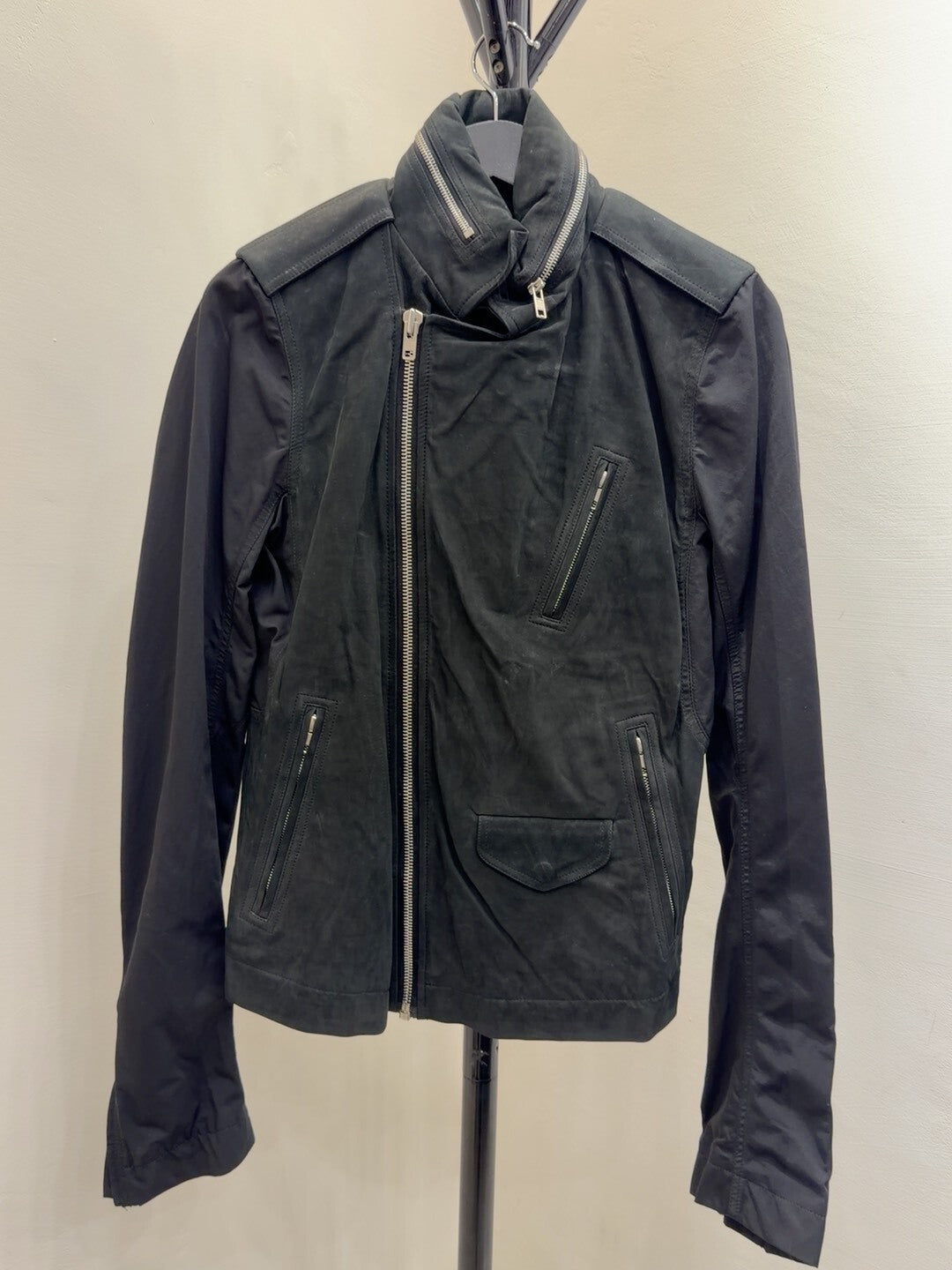 Rick Owens Leather Biker Jacket for Men