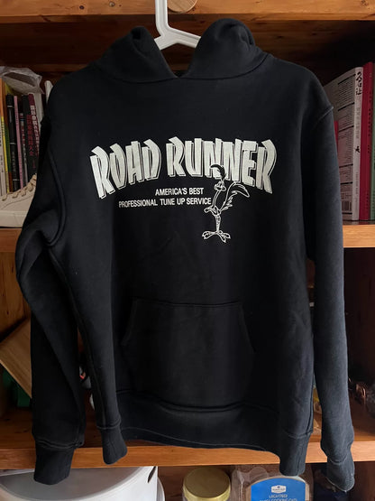 vintage road runner black hooded sweatshirt