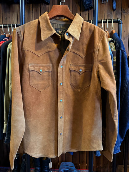RRL Western Style Suede Shirt