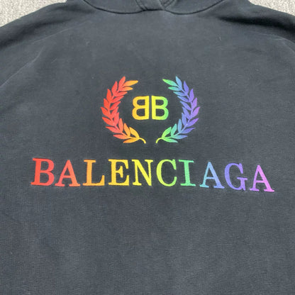 balenciaga black graphic hoodie for women