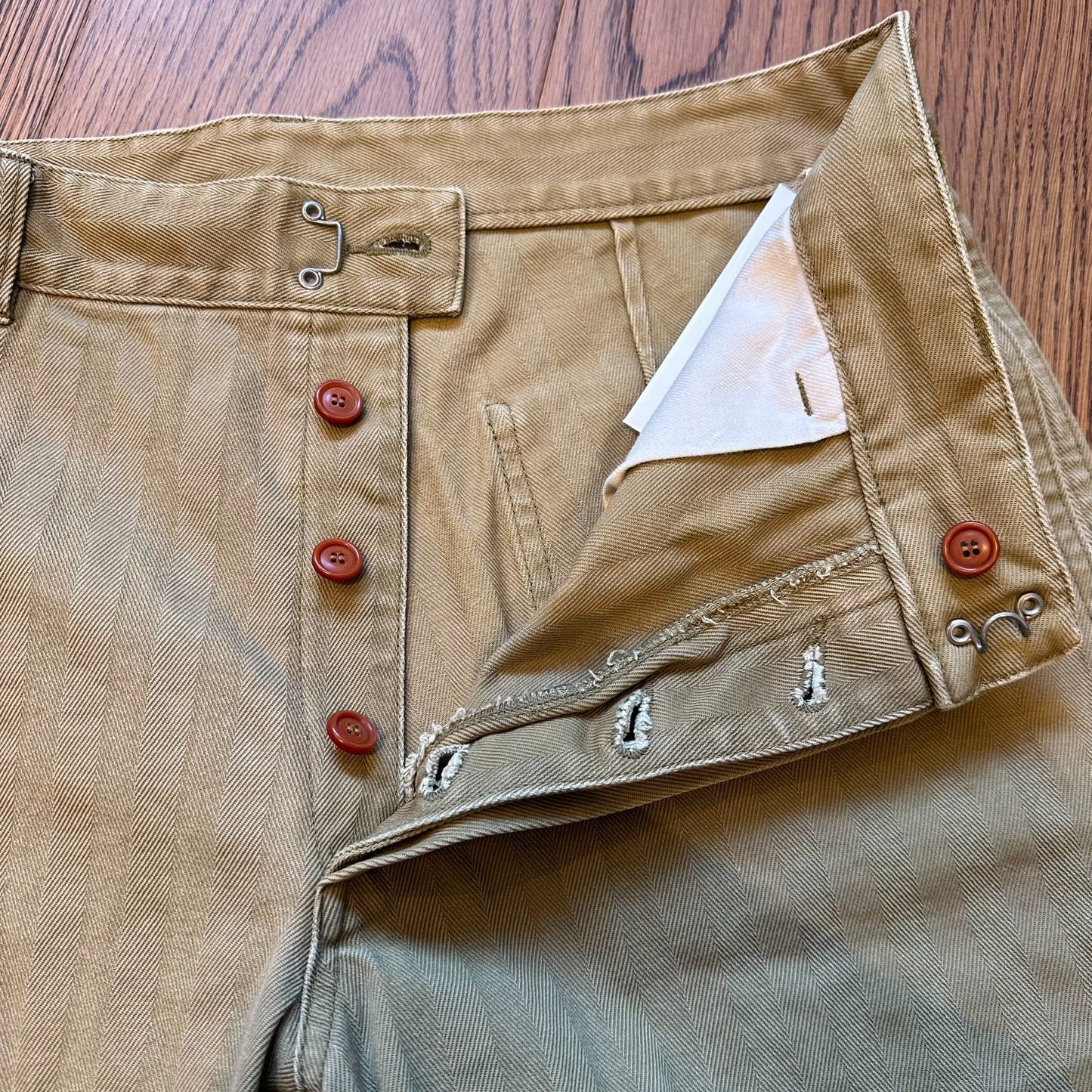 visvim pastoral herringbone shorts 18ss