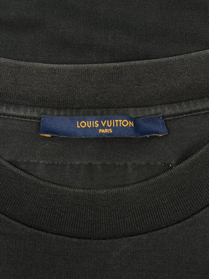 louis vuitton embossed logo black t-shirt xl