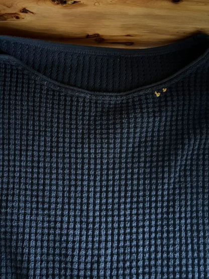 classic waffle knit crewneck sweatshirt