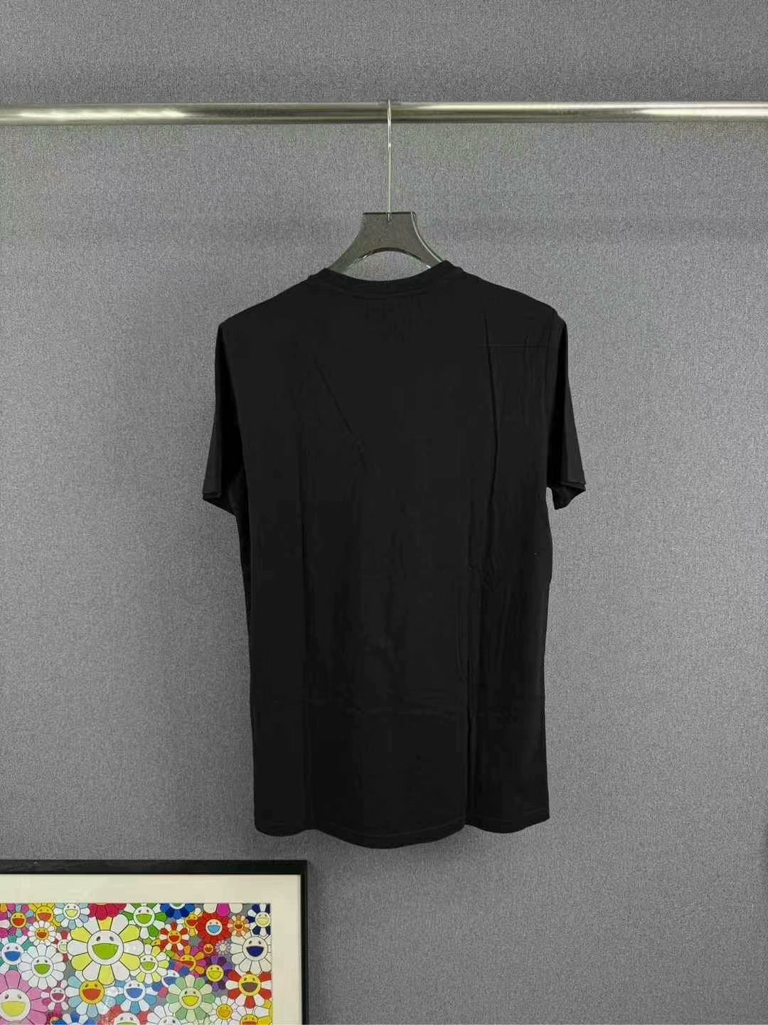 dior black embroidered logo short sleeve shirt