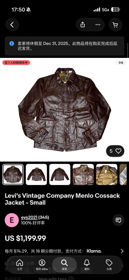 levi's leather jacket lvc einstein style