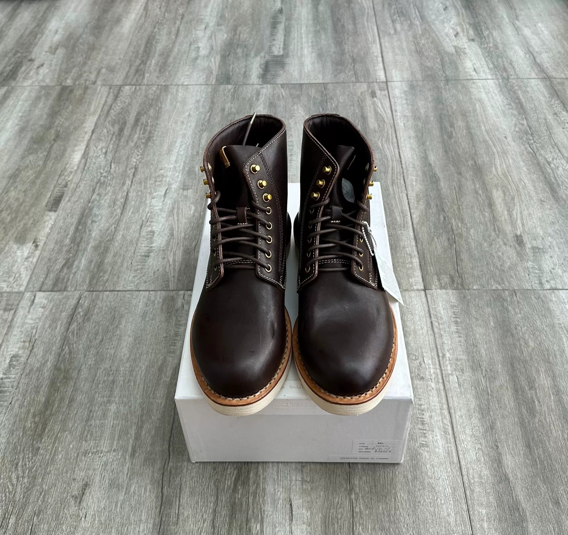 visvim virgil folk boots in dark brown