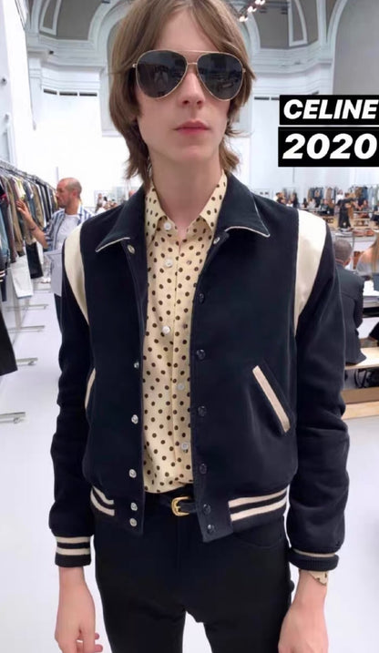 Celine Black and White Corduroy Jacket
