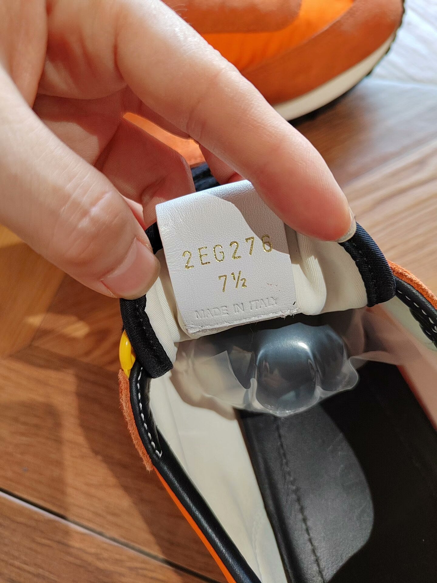 PRADA Orange Suede Sneakers for Sale
