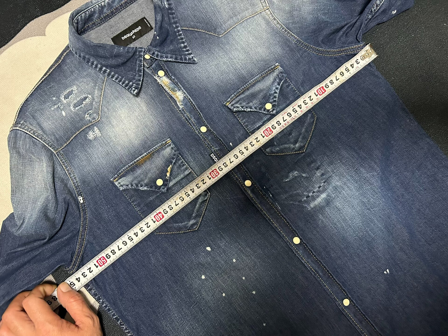 dsquared2 Men's Denim Shirt with Unique Details