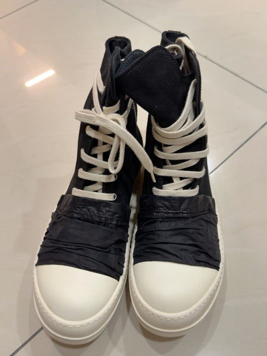Rick Owens High-Top Canvas Sneakers