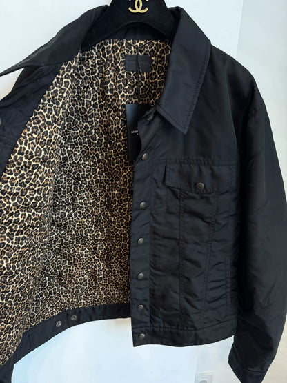 Saint Laurent SLP Black Leopard Lining Jacket