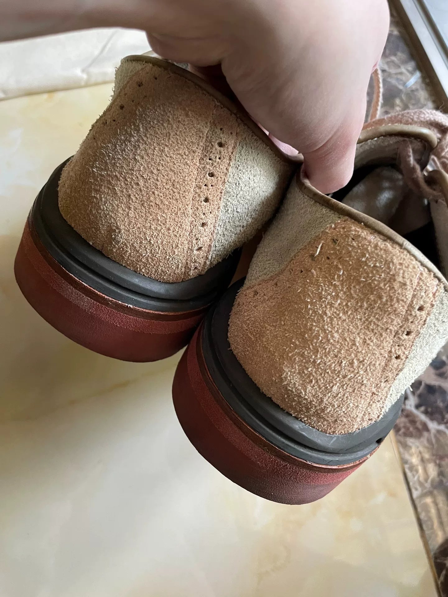 VISVIM PATRICIAN SUEDE-FOLK Low-Top Boots