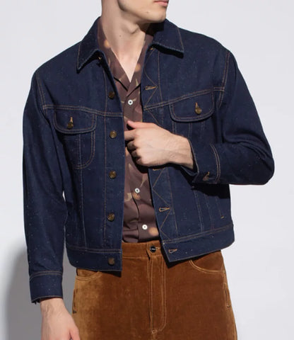 Saint Laurent Dark Blue Denim Jacket