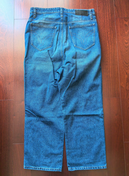 loose straight-leg denim pants by AMI