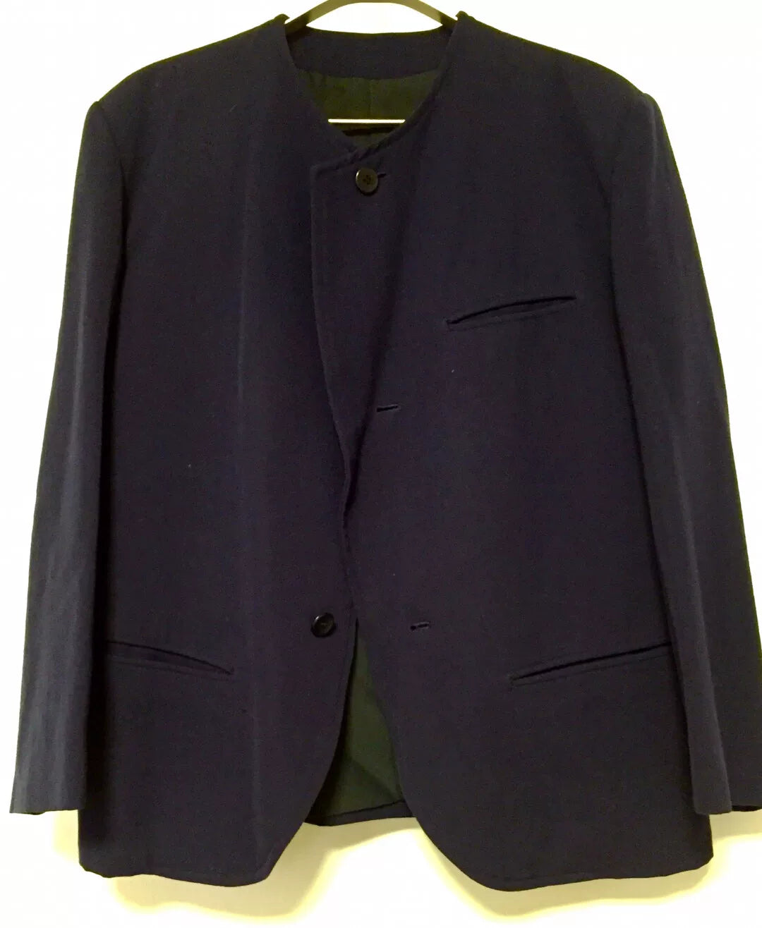 Yohji Yamamoto Y's Collarless Wool Blazer