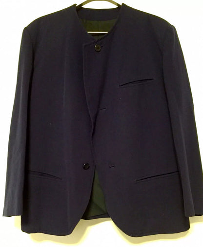 Yohji Yamamoto Y's Collarless Wool Blazer