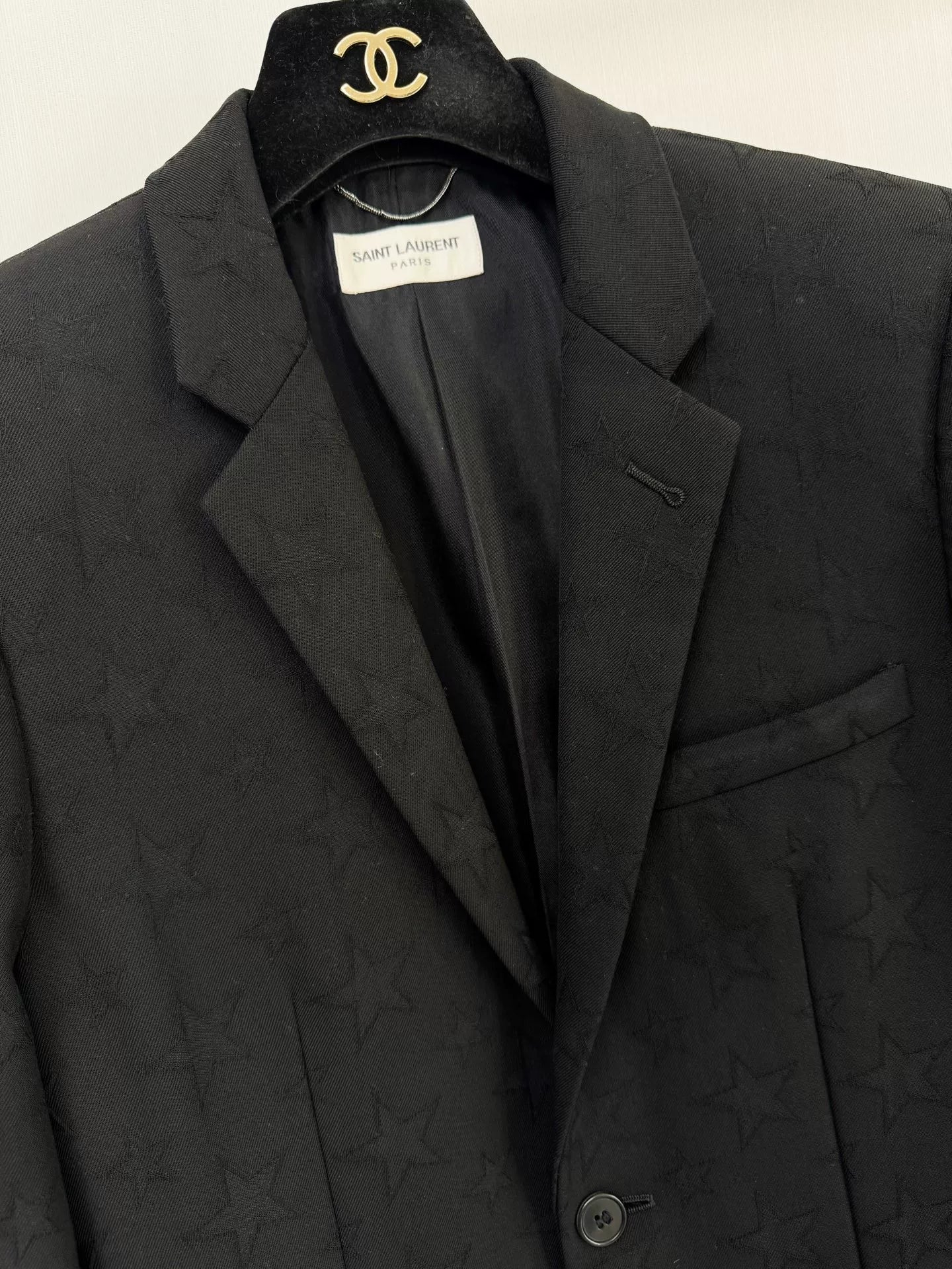 Saint Laurent Star Pattern Wool Blazer