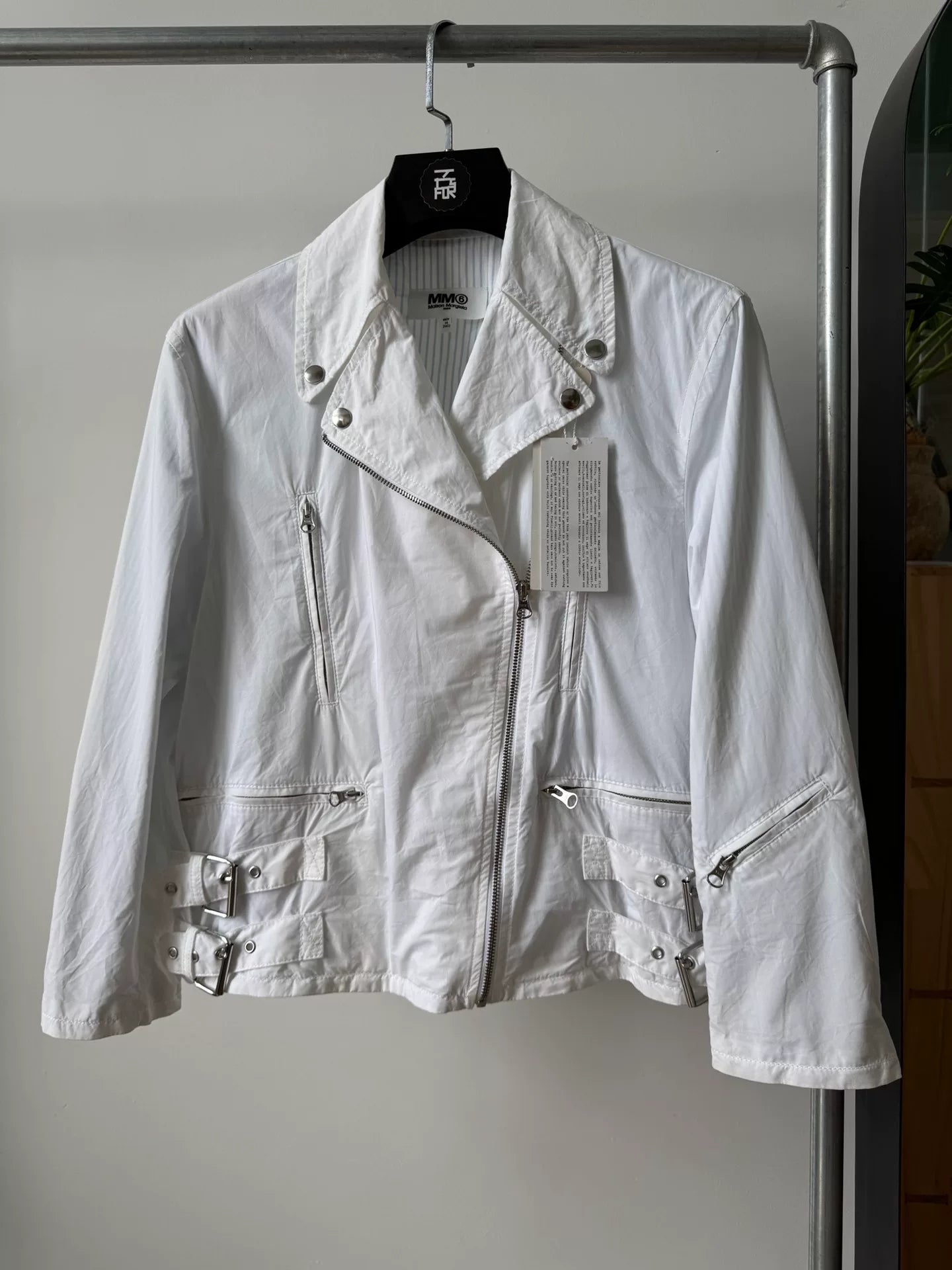 Maison Margiela White Biker Jacket