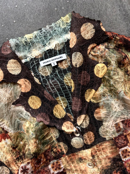 patterned pleated shirt by yoshiki hishinuma