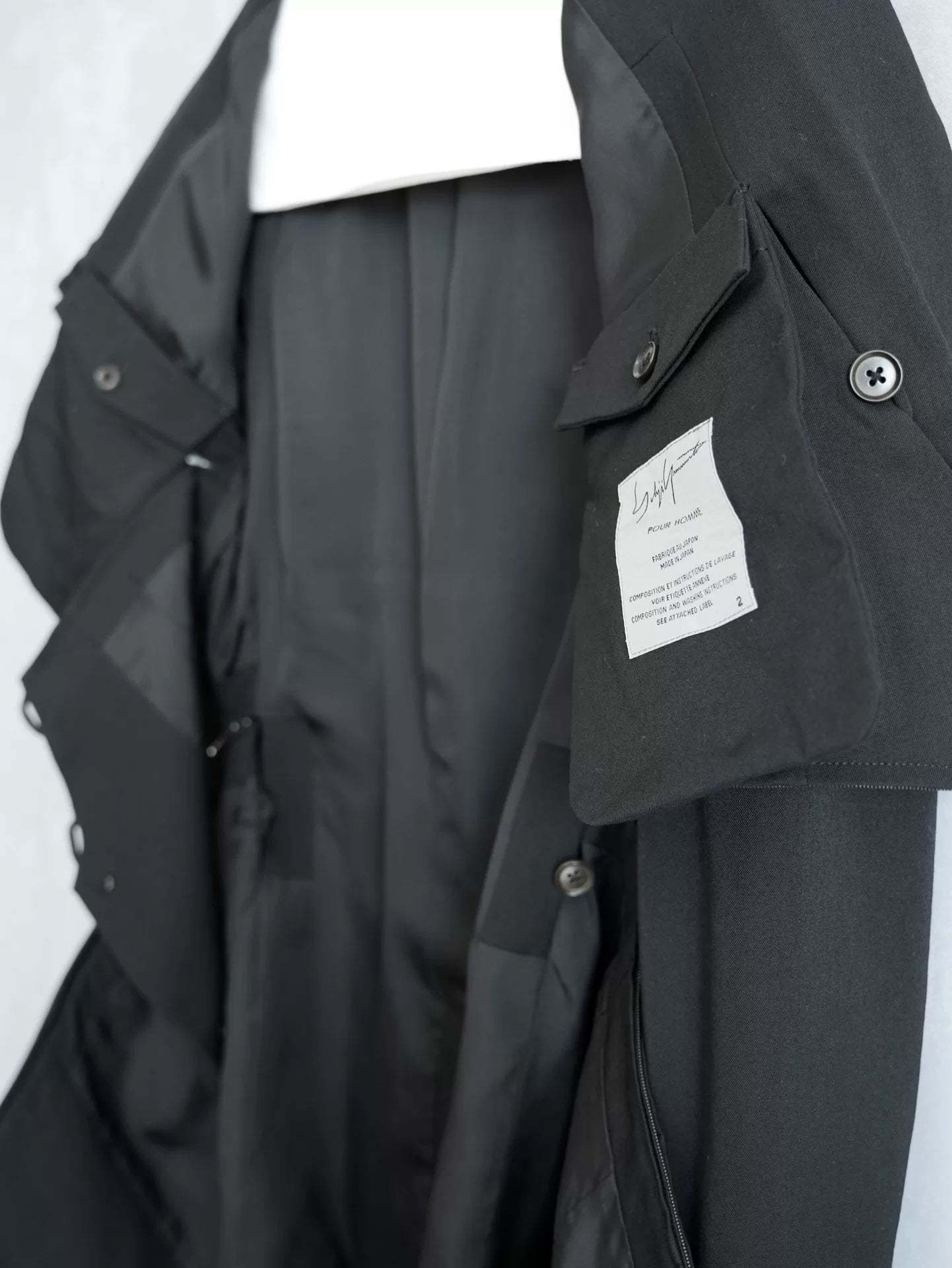 deconstructed zipper jacket by yohji yamamoto