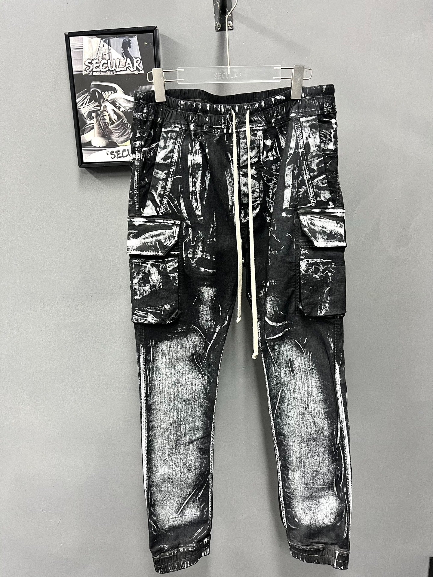 Rick Owens 21FW Painted Cargo Pants