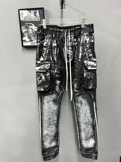 Rick Owens 21FW Painted Cargo Pants