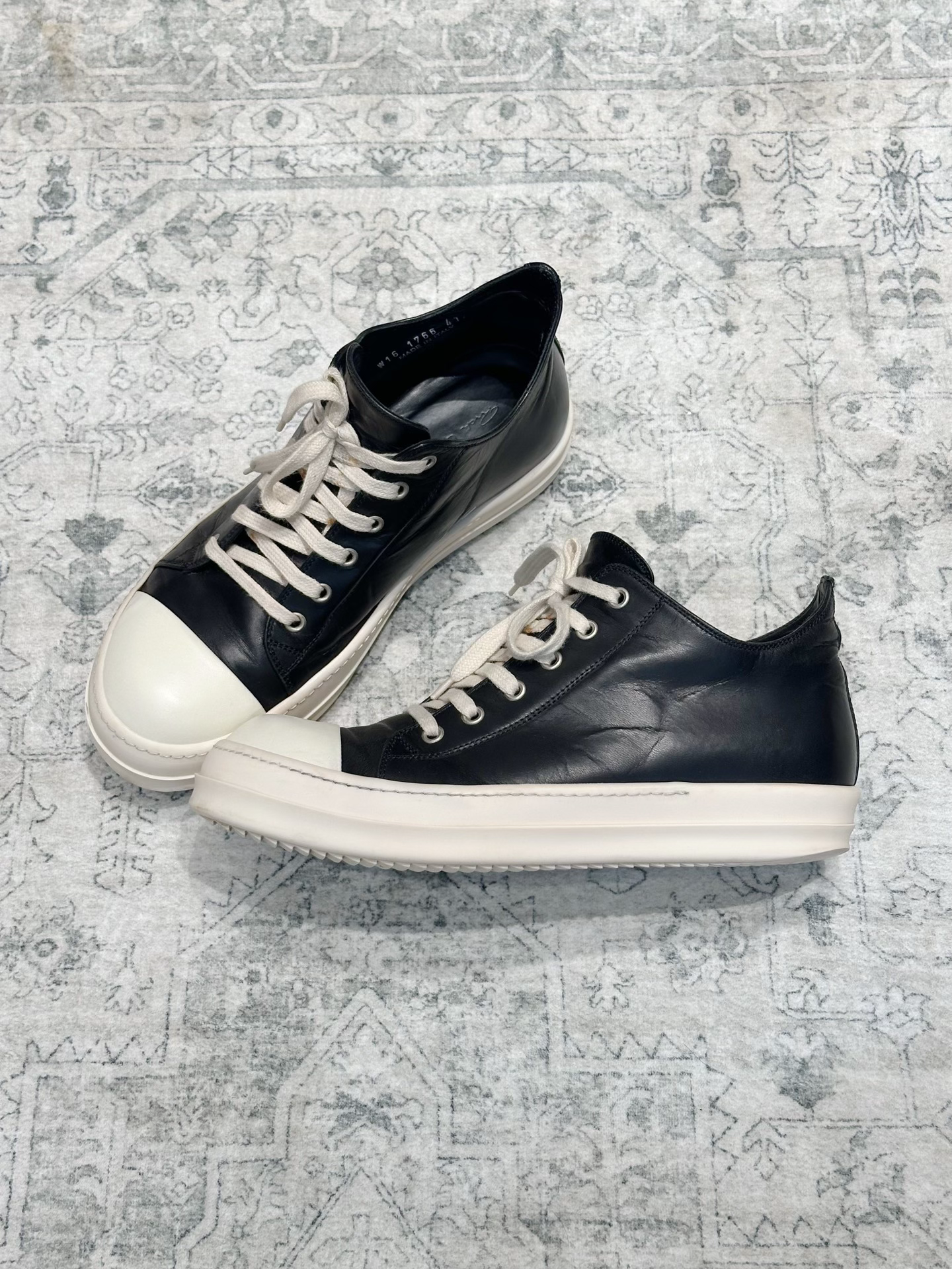 Rick Owens Main Line Leather Low-Top