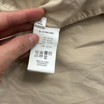 visvim m65 coat in beige color