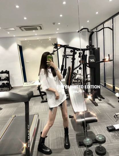 balenciaga logo tee short sleeve white