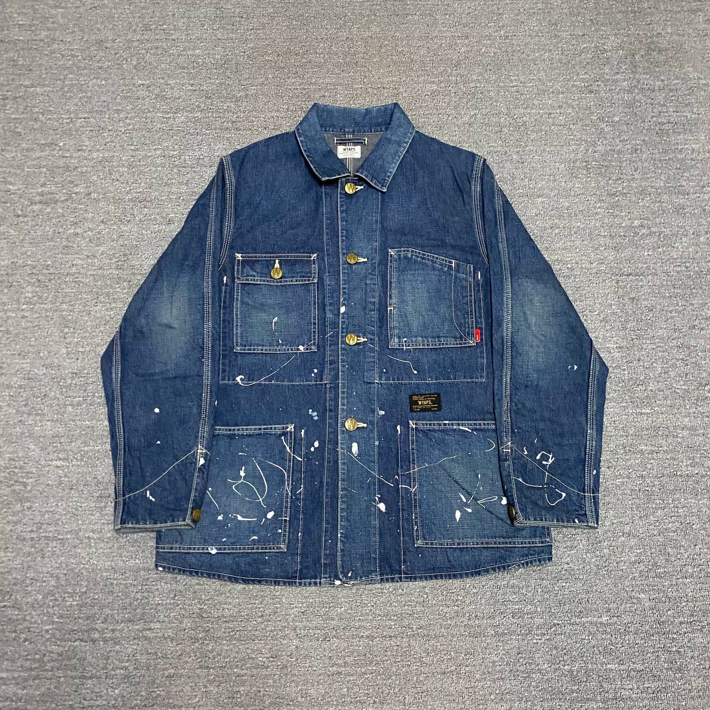 WTAPS 15AW RAILWAY Splatter Denim Jacket