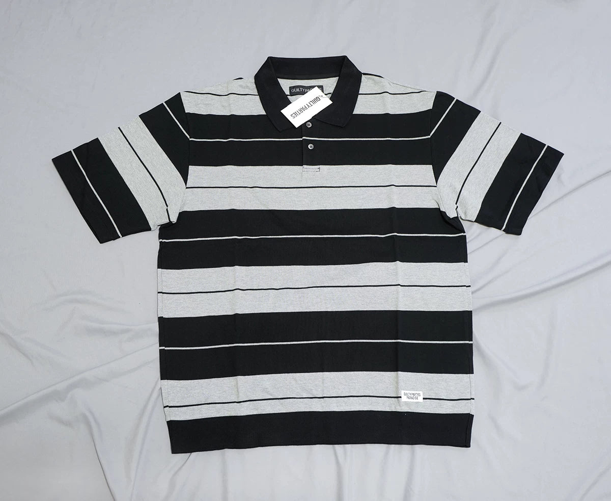 wacko maria striped polo shirt s/s xl
