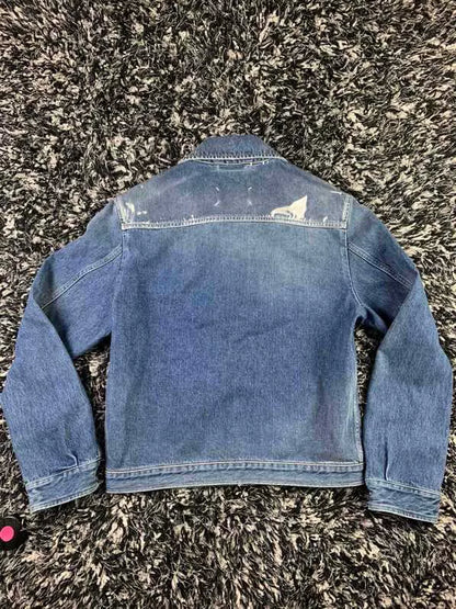 maison margiela denim jacket with transparent details