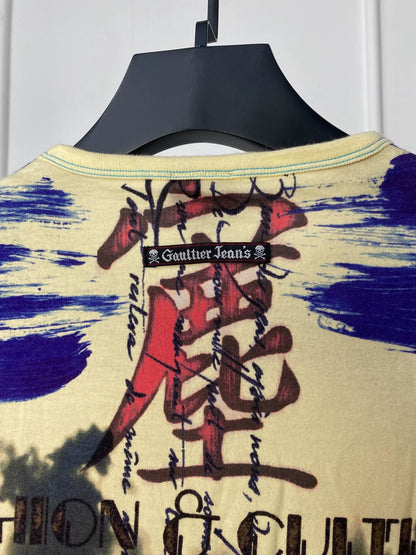 jean paul gaultier long sleeve graphic shirt