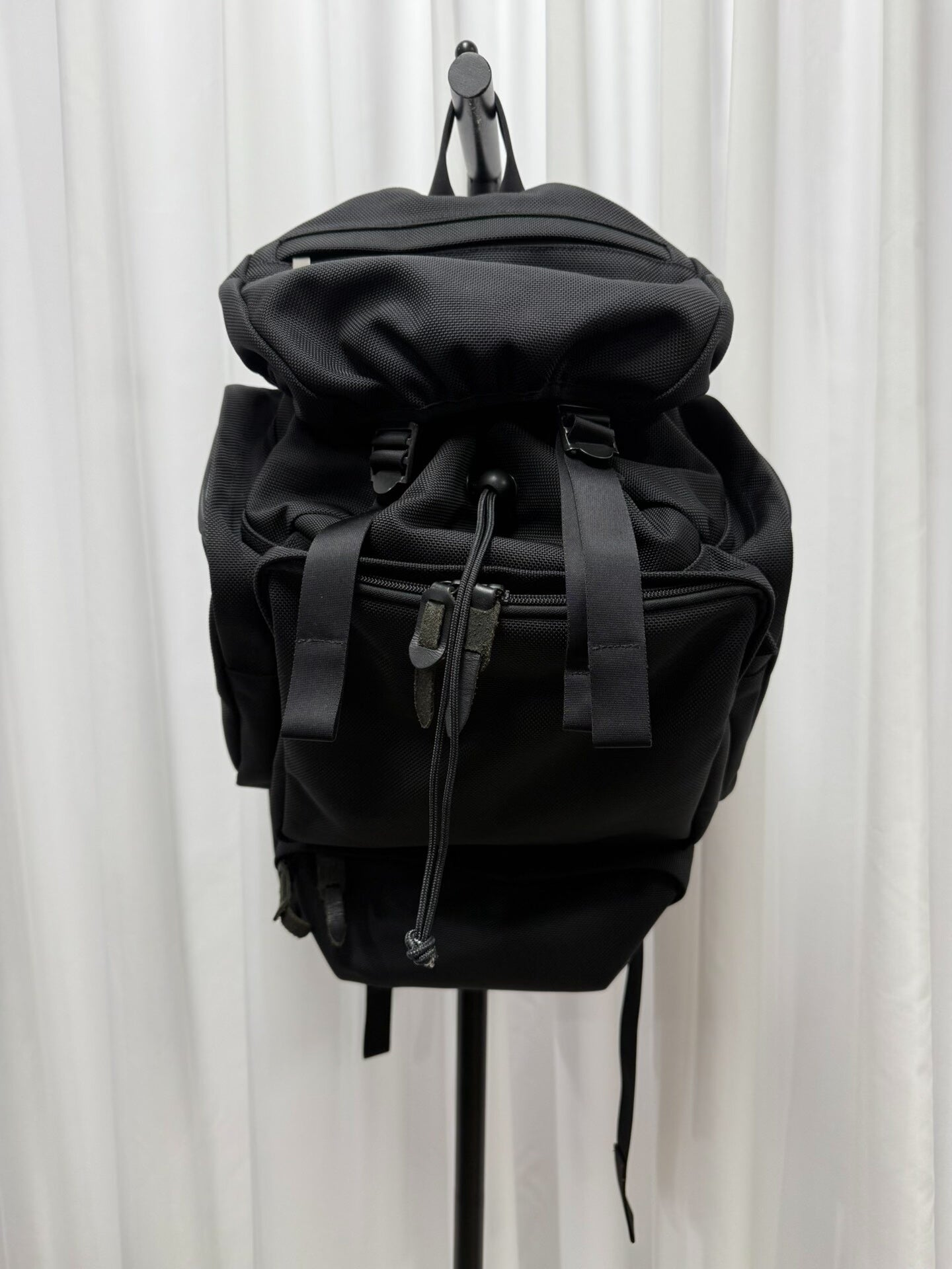 yohji yamamoto pour homme backpack with leather details