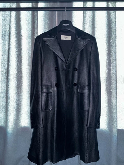 celine double-breasted lambskin coat 2020fw