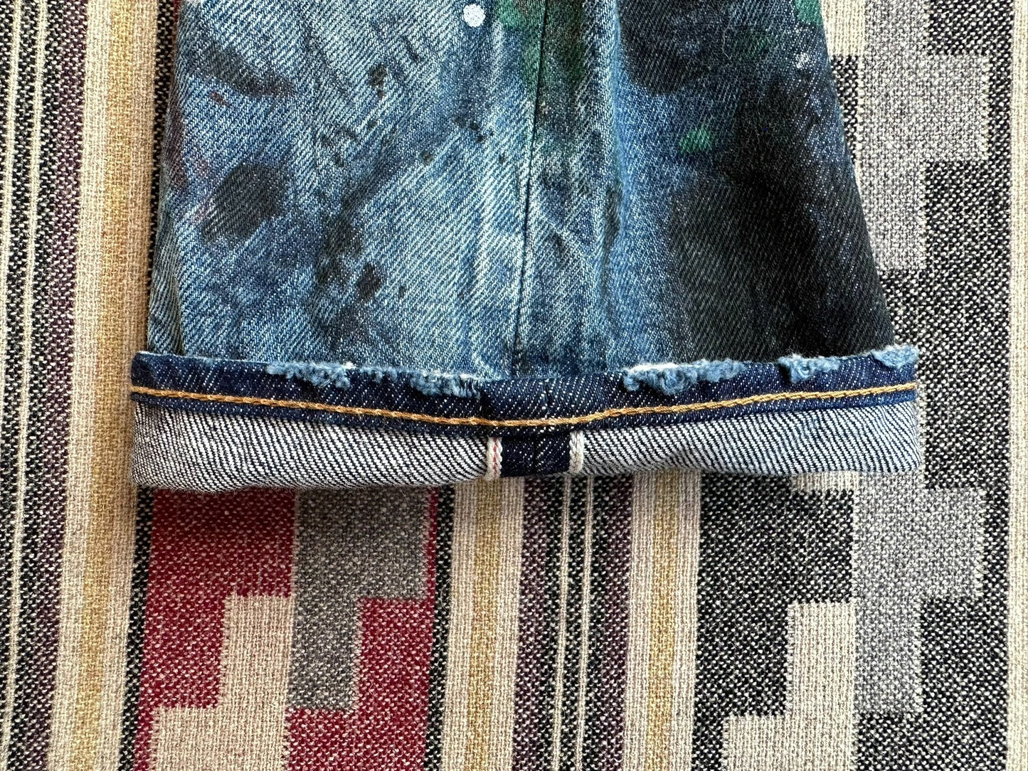 prps noir water-washed graffiti distressed jeans