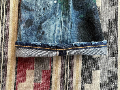 prps noir water-washed graffiti distressed jeans