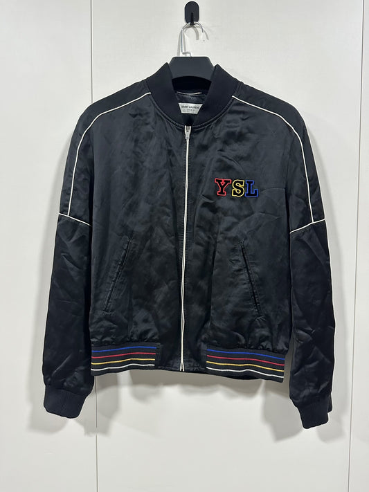 Saint Laurent YSL 21FW Satin Flight Jacket