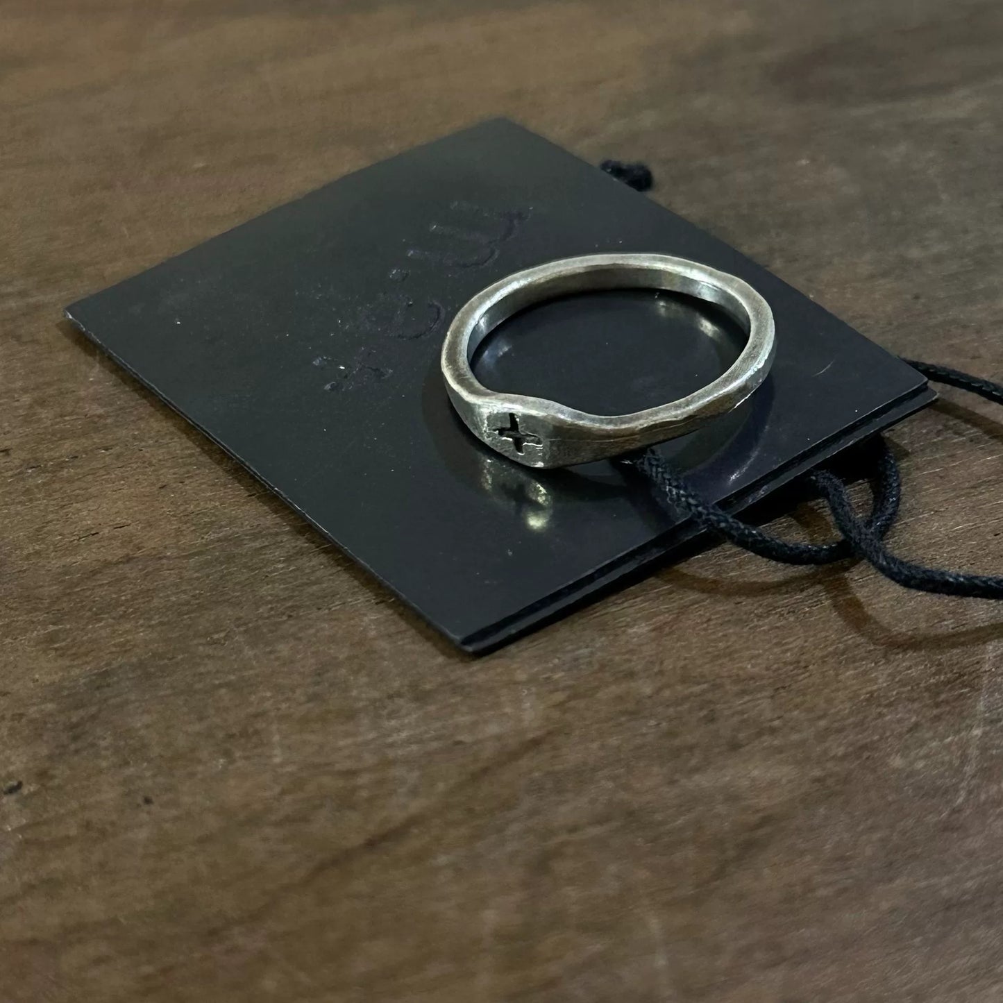 rare m.a+ silver cross ring