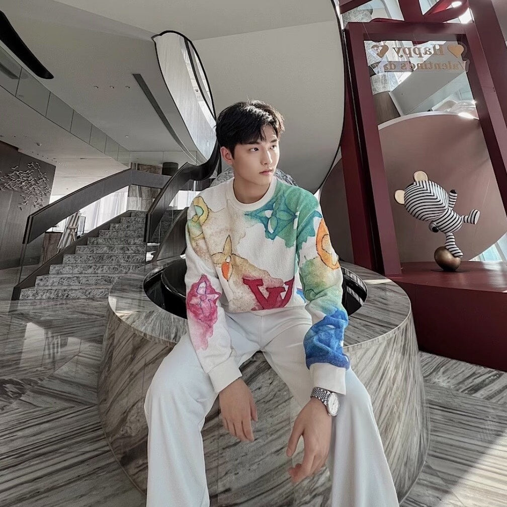 Louis Vuitton Ink Wash Towel Hoodie Large