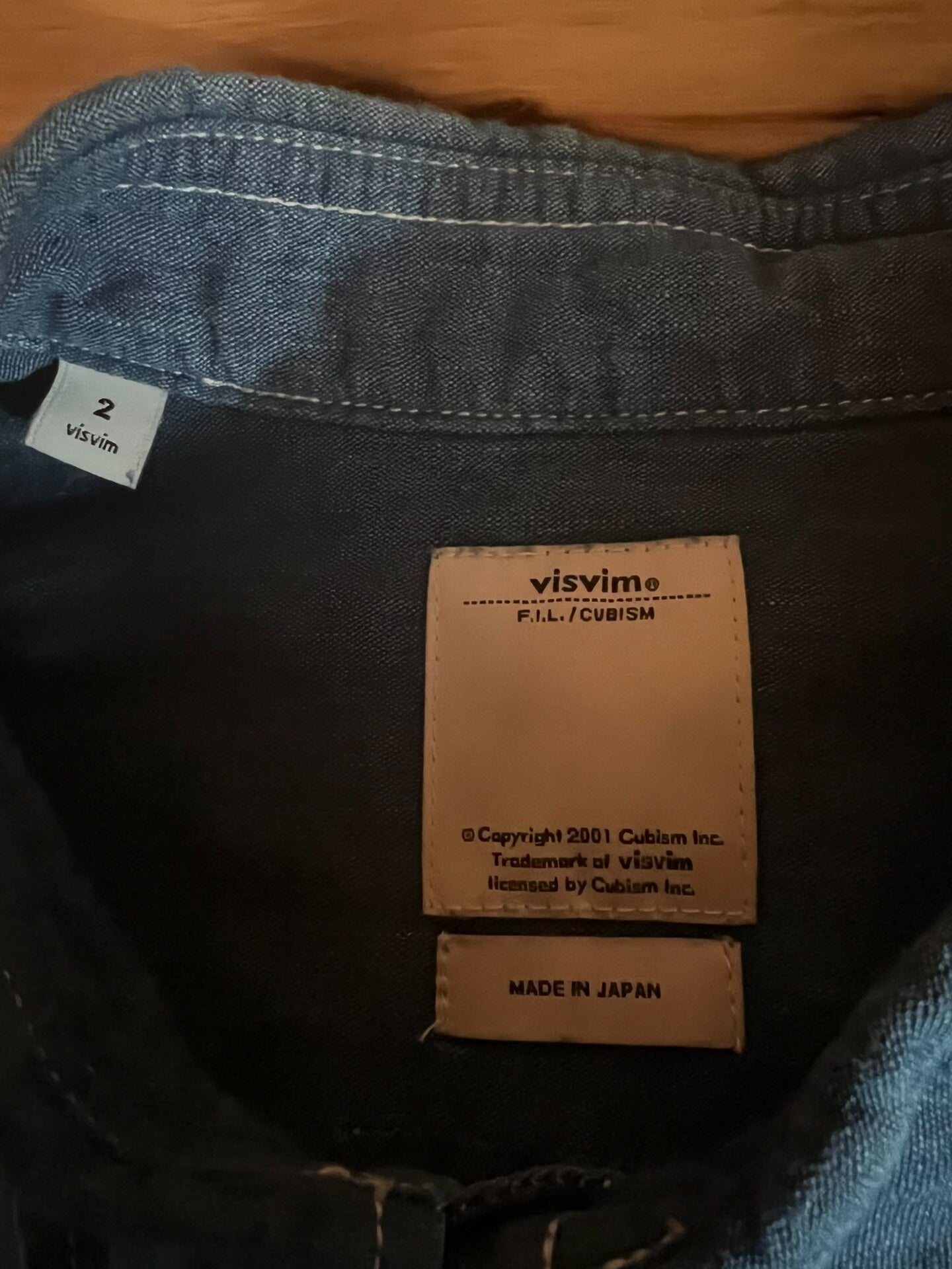 rare blue dye cotton linen shirt