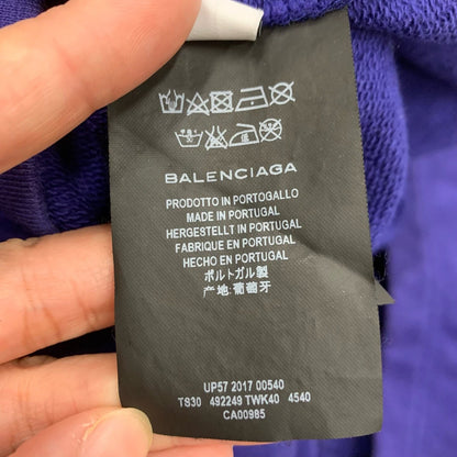 balenciaga purple hoodie with waves design