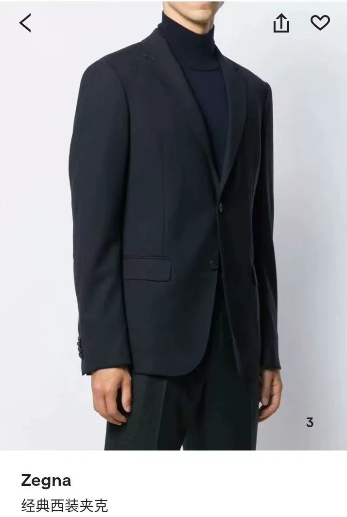 Z Zegna Navy Casual Blazer for Men