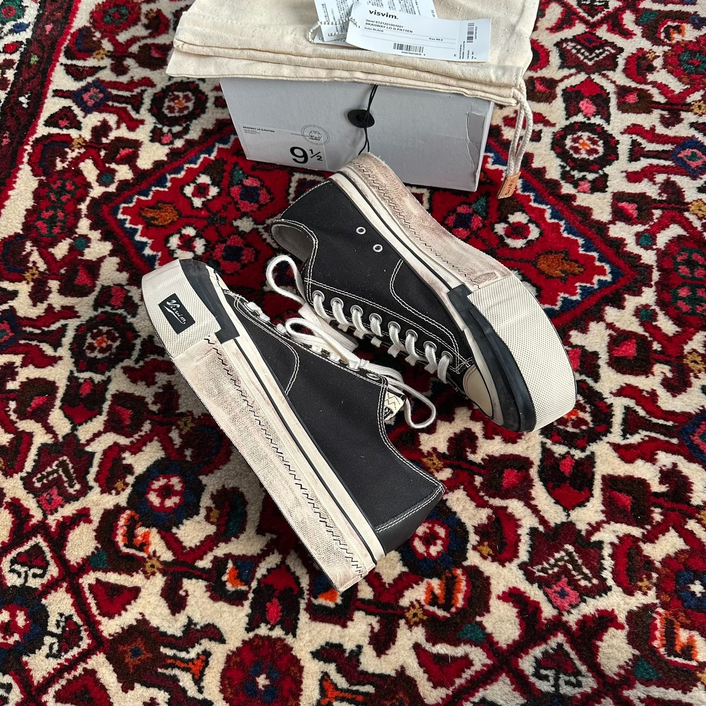 visvim skagway canvas shoes size 9.5