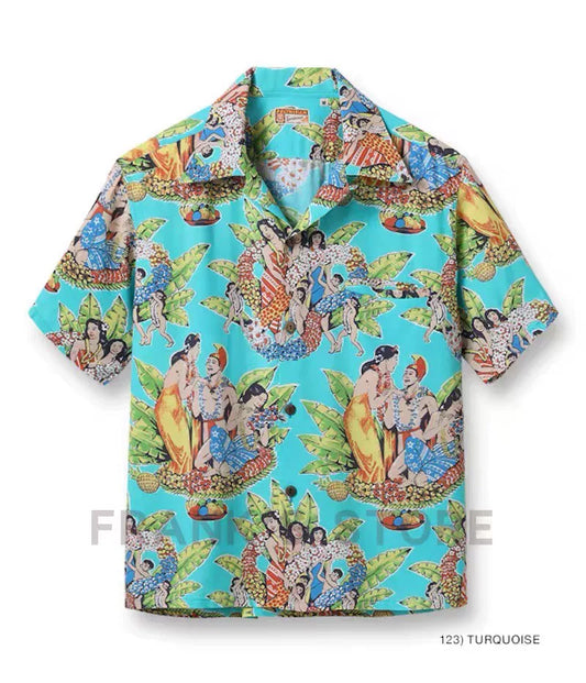 SUN SURF Celebration Hawaiian Rayon Shirt