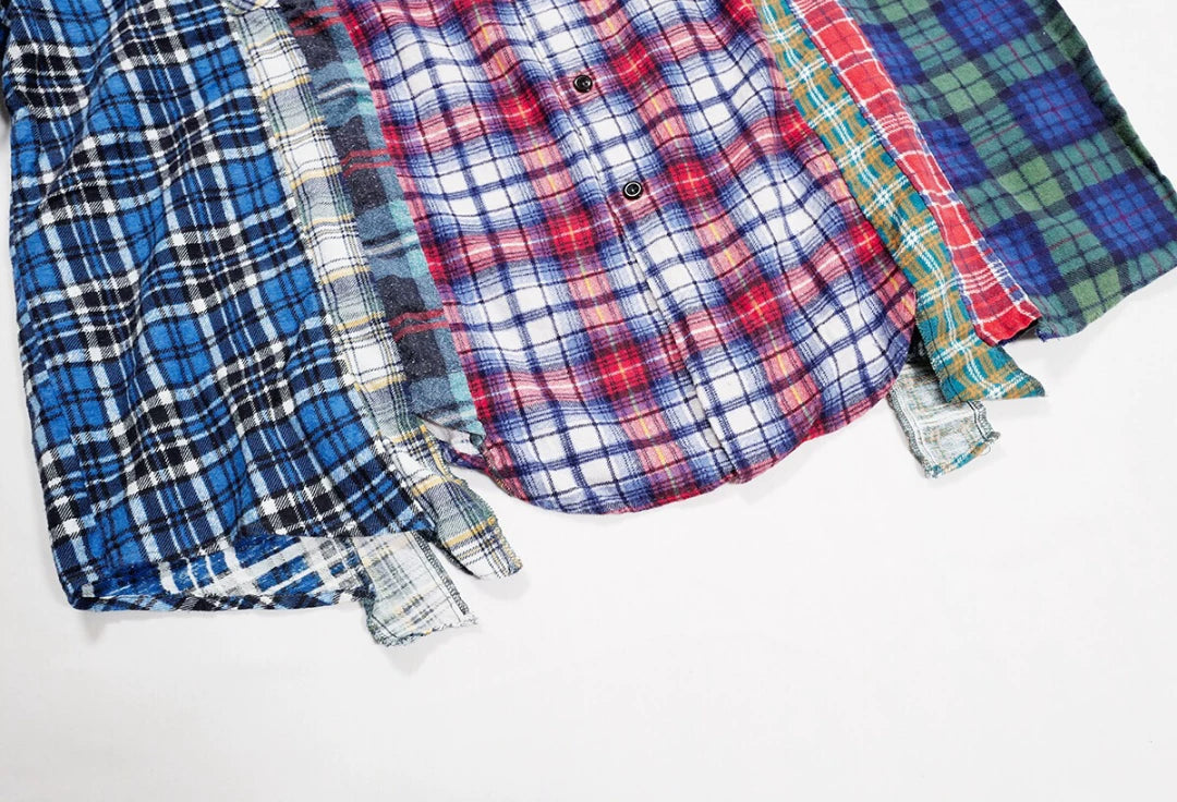 NEEDLES Rebuild 7 Cut Flannel Shirt