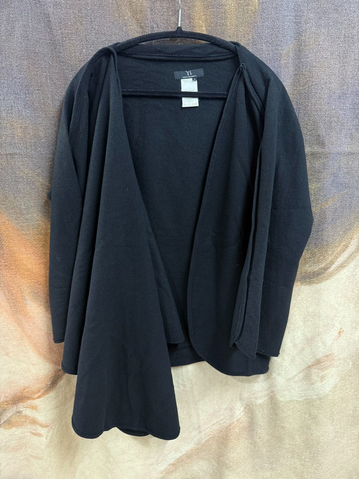 yohji yamamoto wool cape jacket unisex
