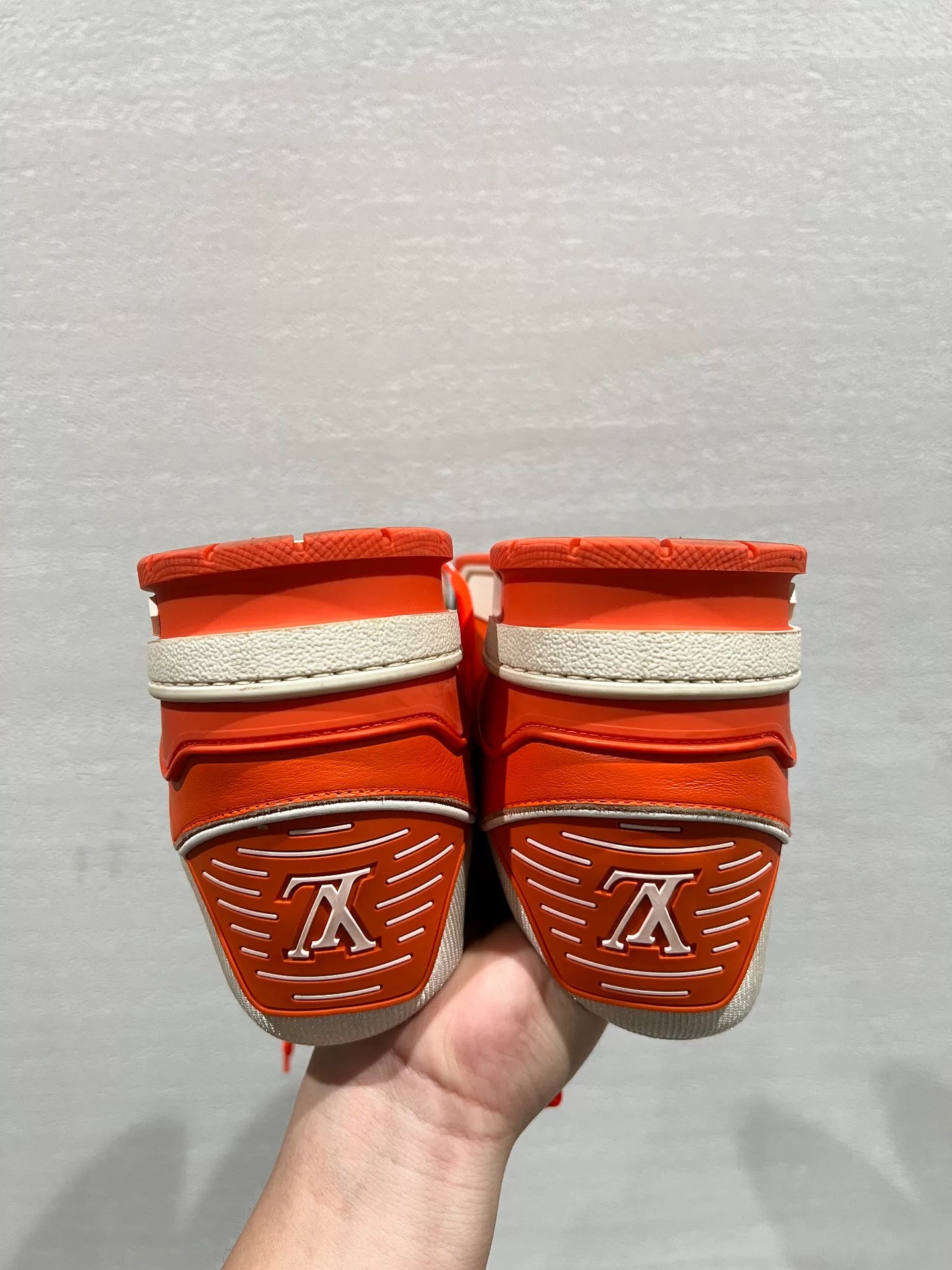 Louis Vuitton Orange and White Trainers