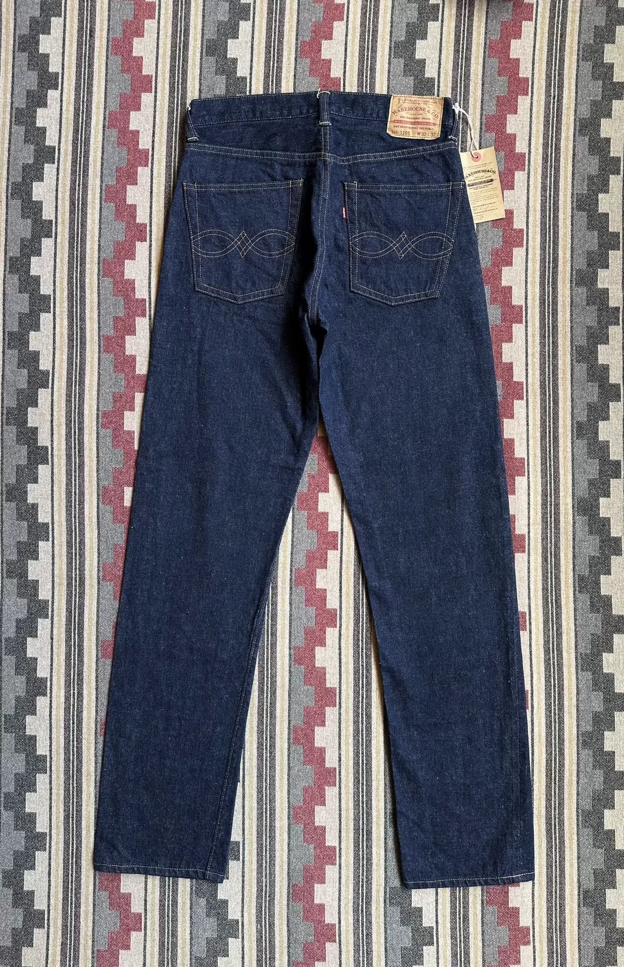 warehouse 1105 raw denim straight jeans