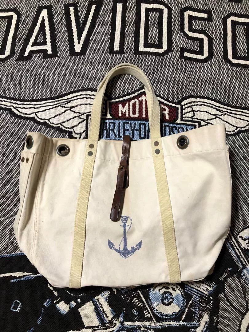 RRL Vintage Canvas Nautical Tote Bag